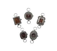 NIMI 5 Piece Elegant Watch Face Set for Beading and Jewelry Making (Brown)