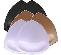 Nimiah Bra Insert Pads Swimsuit Padding Bra Cups Inserts with Sewn Edges | Removable Bra Replacement Pads for Sports Bra Bikini Bathing Suits | 3 Pairs Breast Enhancers for D/E Cup
