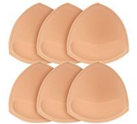 Nimiah Bra Pads Inserts 3 Pairs, Sewn Edge Removable Boob Replacement Padding for Swimsuit Sport Fits CD