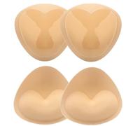 Nimiah Self-Adhesive Bra Pads inserts, Removeable Silicone Triangle Push Up Pads 2 Pairs for Swimsuits Dresses Bikini Top (Skin)
