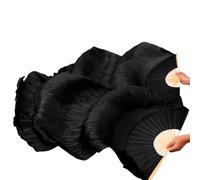 Nimiman New 1.8M Hand Made Belly Dance Dancing Silk Bamboo Long Fans Veil, Black, 180 * 90 cm