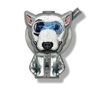 Nimmy Cool & Cute 2.0 Blue Terrier Dog Embroidery Magnetic Stand with Magnet Grey - N-KM-BSZJ-019