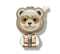 Nimmy Cool & Cute 2.0 Brown Bear Embroidery Magnetic Stand with Magnet Brown - N-KM-BSZJ-11-B