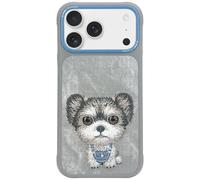 Nimmy Friends Big Eye Yorkie Dog Case MagSafe iPhone 17 Pro 6.3" Grey Blue