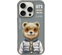 Nimmy Friends Cool & Cute 2.0 Bear Case for iPhone 16 Pro 6.3" Grey
