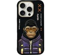 Nimmy Friends Cool & Cute 2.0 Gorilla Case for iPhone 16 Pro 6.3" Black - N-KM-iP16-Pro-016