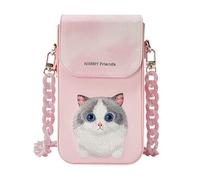 NIMMY Friends Crossbody Bag Mobile Phone Bag Shoulder Bag (Pink)