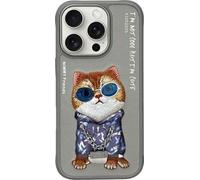 Nimmy Friends Glasses Cool Cat Case for iPhone 16 Pro 6.3" Grey - N-YJ-iP16-Pro-05-B