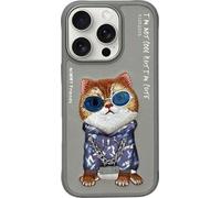 Nimmy Friends Glasses Cool Cat Case for iPhone 16 Pro Max 6.9" Grey
