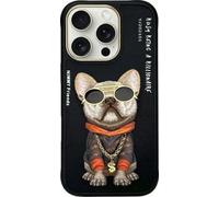 Nimmy Friends Glasses Cool Dog Case for iPhone 16 Pro 6.3" Black - N-YJ-iP16-Pro-01