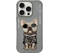 Nimmy Friends Glasses Cool Dog Case for iPhone 16 Pro 6.3" Grey - N-YJ-iP16-Pro-01-B