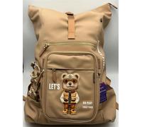 Nimmy Friends Nimmy Cool & Cute 2.0 Brown Bear Laptop Backpack with Detachable Pouch Khaki - N-KM-DNBB-011-A