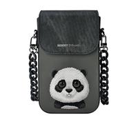 NIMMY Friends Panda Crossbody Bag Mobile Phone Bag Shoulder Bag (Black)