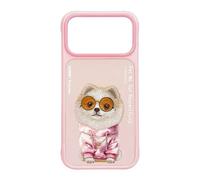 Nimmy Glass Cool Dog Case with MagSafe for iPhone 17 Pro Max 6.9" Pink