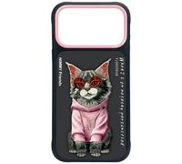 Nimmy Glasses Cool Cat Case with MagSafe for iPhone 17 Pro 6.3" Black Pink