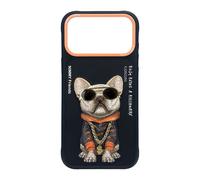 Nimmy Glasses Cool Dog Case with MagSafe for iPhone 17 Pro 6.3" Black Orange