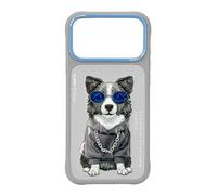Nimmy Glasses Cool Dog Case with MagSafe for iPhone 17 Pro Max 6.9" Grey Blue