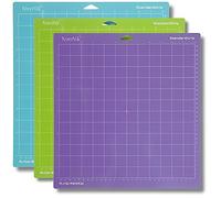 NimNik Cutting Mats for Vinyl - 3 Packs 12'' x (30.5 30.5 cm Standard Grip, Light Strong Grip) Sticky Non-Slip Durable Self Healing Mat Accessories, Green,purple (NMNK-VinylMat-Mix1212)