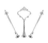 Nimoa Stand Handle, Multi-tiers Cake Cupcake Tray Stand Handle, Fruit Plate Support Fitting Holder(Silver-3-tiers Crown)