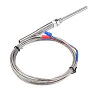Nimoa Thermocouple, M8 Thread PT100 Thermocouple Platinum Resistance Thermocouple 50MM Probe Temperature Sensor Line 0-400℃ (2M)