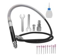 Nimomo Air Die Grinder Kit - 1/8" Micro Pneumatic Polishing Tool for Cleaning Dies, Rotors, Plates, 90psi, Pencil Type Mini, 1/4 Inch Inlet