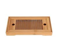 Nimomo Bam-boo Tea Tray, Double-layer Teapot Tray Bam-boo Tea Tray Chinese Gongfu Tea Teaboard Mini Serving Tray Table Tea Plate for Teahouse Home Office