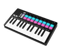 Nimomo M-VAVE MIDI Controller, RGB Pad SMK-25II, Upgraded Keyboard, Portable Rechargeable Arranger, Black and White, Built-in Battery