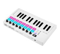 Nimomo M-VAVE MIDI Controller, Upgraded Keyboard, Portable Rechargeable Arranger, RGB Pad SMK-25II, White, Built-in Battery