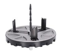 Nimomo Punching Saw Round Hole Opener Tools With Positioning Bit And 3 Tooth Blades, Adjustable Circle Punch Cutter