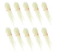 Nimomo Squid Fishing Lures, 10Pcs Octopus Fishing Lure Durable Sturdy Glowing Luminous Lifelike Soft Silicone Squid Bait for Outdoor Fishing