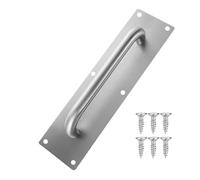 Nimomo Stainless Steel Sliding Panel Handle, Pull and Push Plate Door Access Door Pull Handle with Screws, Sliding Door Handle (Square 300 * 80mm)
