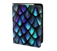 NImongt 3D Magical Dragon Scales Pattern Print Stylish Passport 5.5in Travel Document for Men Women Business Leisure Trips Wallet