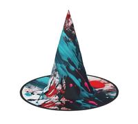 NImongt Abstract Paint Splashes Print Unisex Halloween Witch Hat For Teens Parties Carnivals And Cosplay Costume Cap