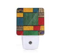 NImongt African Style Patchwork Print Bedroom Kids Room Bathroom Hallway Nightlight Illumination for Home Decor Dorm