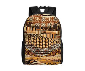 NImongt African Style Patchwork Print Unisex Double Shoulder Backpack Lightweight Travel Rucksack Business Weekend Work