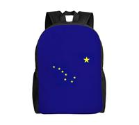 NImongt Alaska State Flag Print Waterproof Backpack Unisex Travel Work Outdoor Daypack Business Trips Daily Use