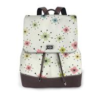 NImongt Atomic Stars Retro Pattern Print Women Backpack Lightweight Versatile Bag Fashion Daily Casual Rucksack Travel Work
