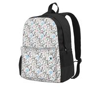 NImongt Barber Shop Monochrome Style Print Adult Backpack Water-Resistant Large Capacity For Hiking Camping Commuting Picnics