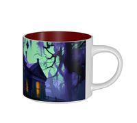 NImongt Black Haunted Mansion Print Adults Large Capacity Ceramic Mugs Home Camping Gifting Outdoor Kitchen Wedding