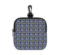 NImongt Blue Owl 1 Print Lightweight Square Storage Bag Organizer Pouch Travel Cosmetic for Home Office