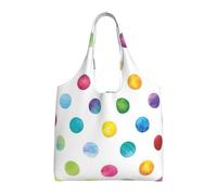 NImongt Blue Polka Dot Pattern Print Unisex Oversized Canvas Tote Bag Reusable Lightweight Shoulder Handbag Shopping