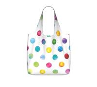 NImongt Blue Polka Dot Pattern Print Women Men Foldable Reusable Shopping Lightweight Tote Bag Weekend Travel Gym Beach