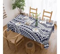 NImongt Blue Polynesian Maori Tribal Pattern Print Thick tablecloth 54x72 In Versatile Rectangle Tablecloth Dining Cover for Party