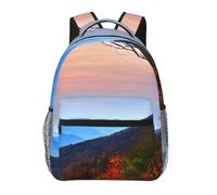 NImongt Blue Ridge Mountains Print Casual Backpack Bag Travel Outdoor Activities Comfortable Everyday Hiking Cycling