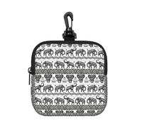 NImongt Bohemian Elephant Pattern Print Lightweight Square Storage Bag Organizer Pouch Travel Cosmetic for Home Office