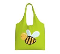 NImongt Cartoon Bee Print Unisex Oversized Canvas Tote Bag Reusable Lightweight Shoulder Handbag Shopping