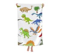 NImongt Cartoon Dinosaur Images Print Summer Needs Oversized Adult Beach Towel 32 x 52 in Soft Quick Dry Lightweight