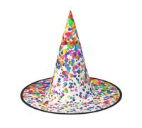NImongt Colored Dots Art Print Comfort Carnival Party Accessory Cosplay Costume Hat Festive Headwear House Events