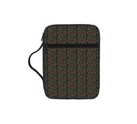 NImongt Colorful Cannabis Leaves Print Bible Storage Bag for Church Travel Scripture Organizer Ecclesiastical Accessory
