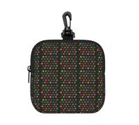NImongt Colorful Cannabis Leaves Print Lightweight Square Storage Bag Organizer Pouch Travel Cosmetic for Home Office
